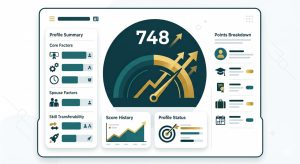 minimalist illustration of a points/scoring dashboard